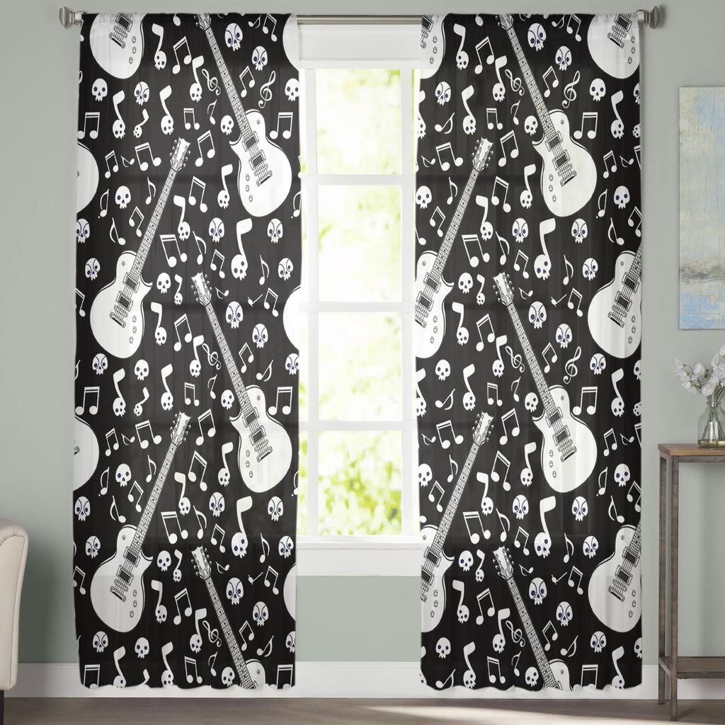 Mexico Festival Nation Tulle Curtains Sheer Printed Drapes for Living Room Bedroom Balcony Hall Home Decor