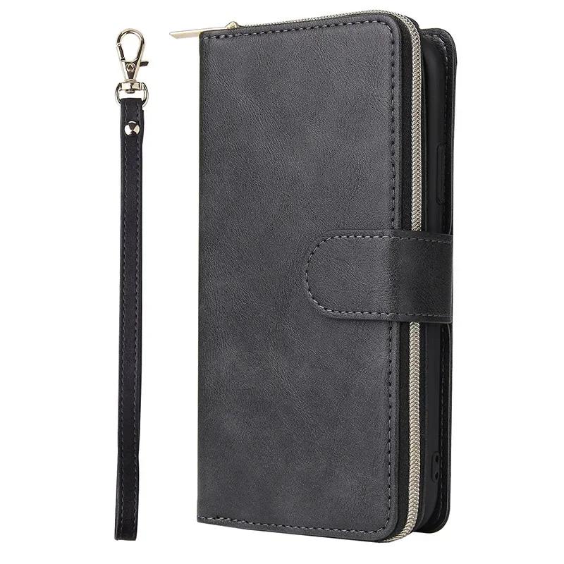 

Ultra Thin Zipper Cover For iPhone 16 15 14 Plus 13 Mini 6 6S Plus 7 8 X 10 XR XS Max 11 12 11 Pro Max SE 2020 Case Stand Fundas iPhone SE 2020 2022 чёрный