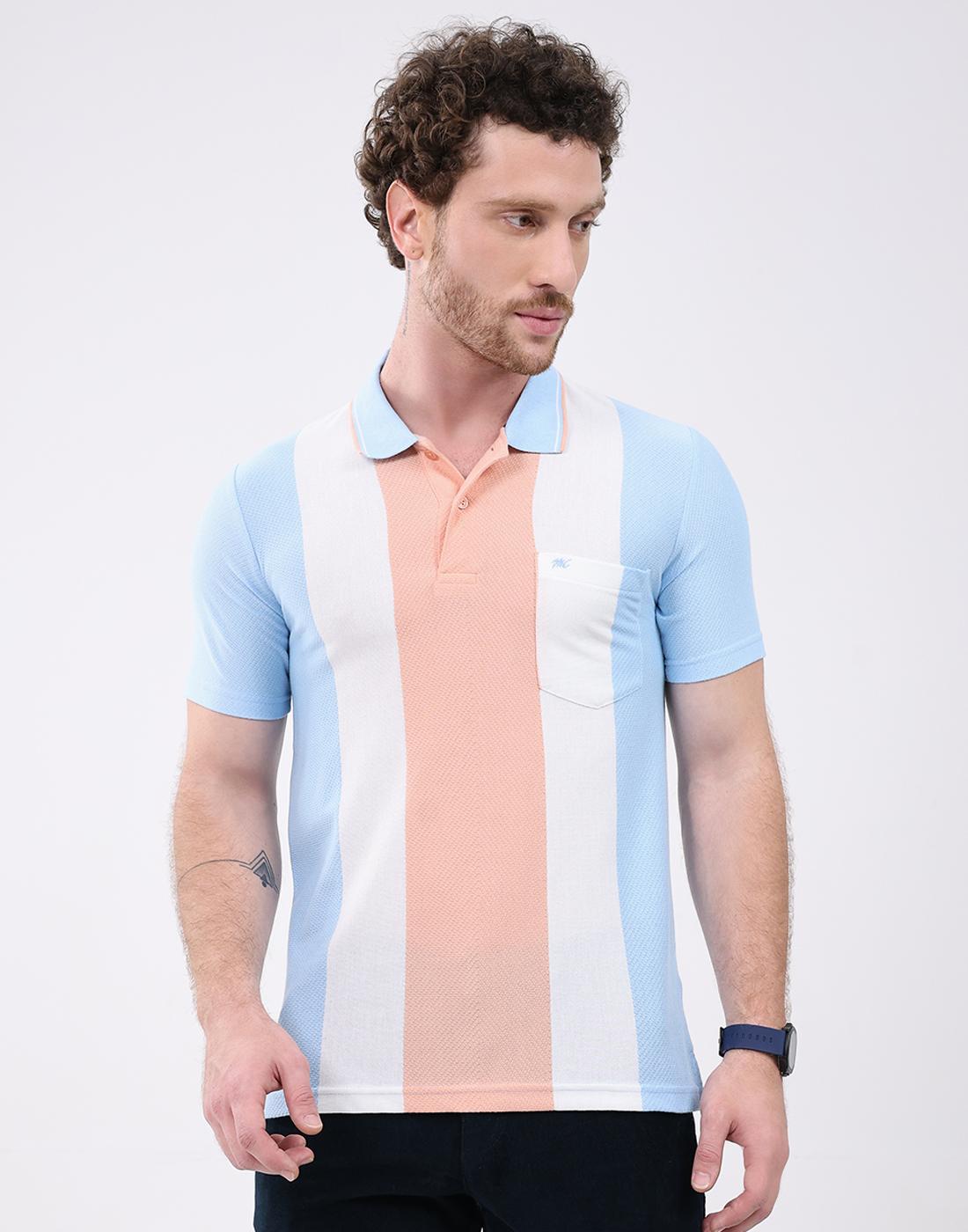 Monte Carlo Men s Collar Neck Half Sleeve T-Shirt M