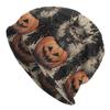 Unisexs Gothic Black Cat Beanie Hat AllSeason Polyester Knit Cap with Glowing Eyes Spooky Pumpkin Casual Attire Comfortable