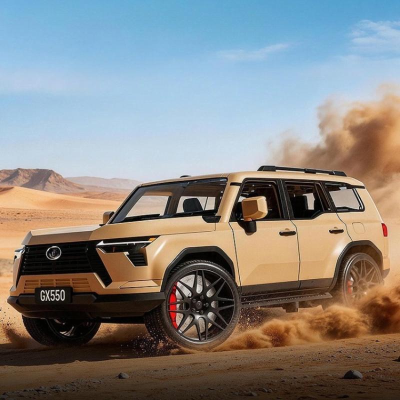 Simualtion 1:24 Scale Lexus GX550 Alloy Car Model Ornament Toy Vehicle Off Road SUV Diecast Miniature Voiture Boyfriend Gift