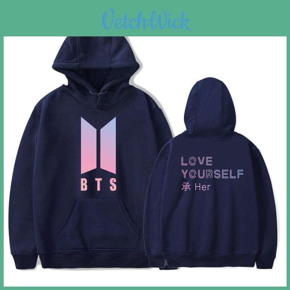 Kpop Bts Bangtan Boys Love Yourself Her Cotton Sweatshirt Hoodie With Casual And Sporty Style