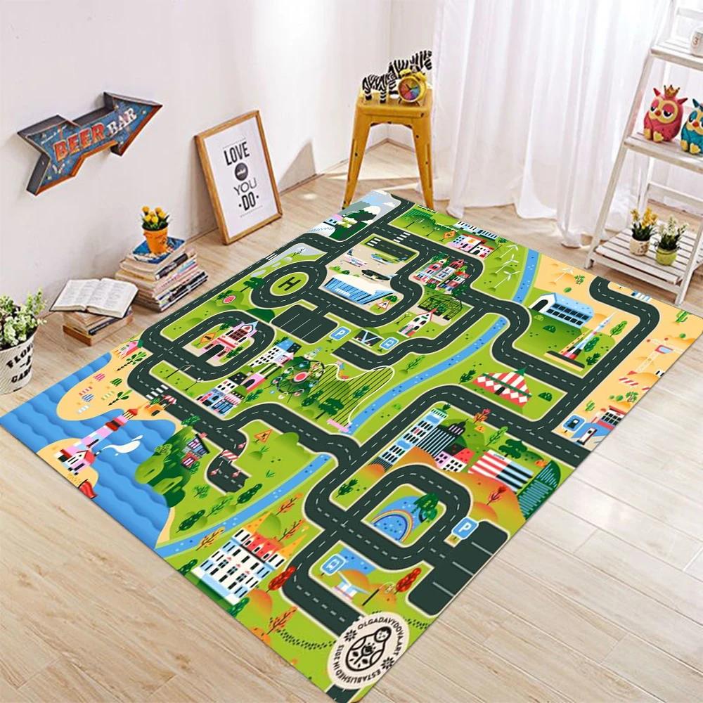 Urban Rail Transit Carpet Non-slip Doormat Floor Mat Rug for Kitchen Bedroom Cute Mats Home Decoration Children s Play Floor Mat 40cm x 60cm