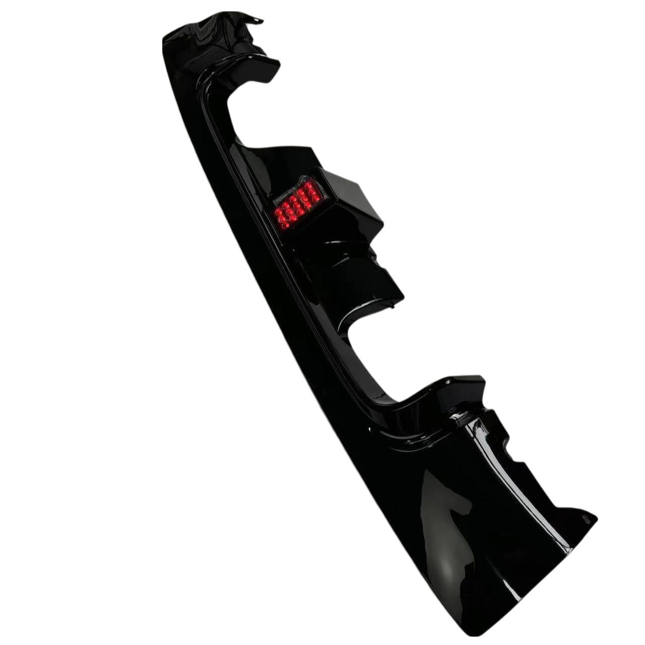 BMW 3 Series E46 MP Style Rear Diffuser - Gloss Black, Carbon Fiber Pattern, Quad Exhaust, Square Lights Unpainted