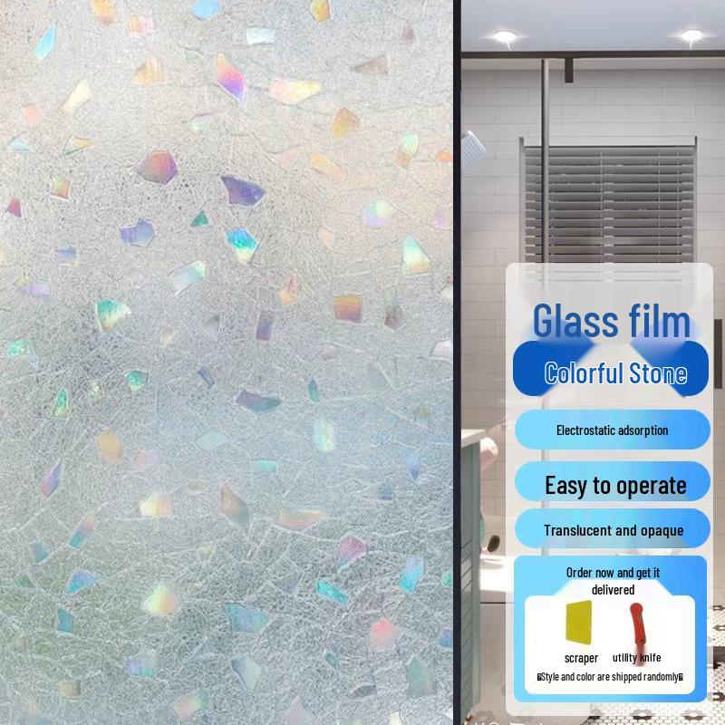 Thickened Privacy Window Film - Light-Proof, Electrostatic Glass Sticker for Bedroom and Office Use