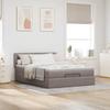 Ottoman Bed with Mattress Taupe 140x190 Cm Fabric