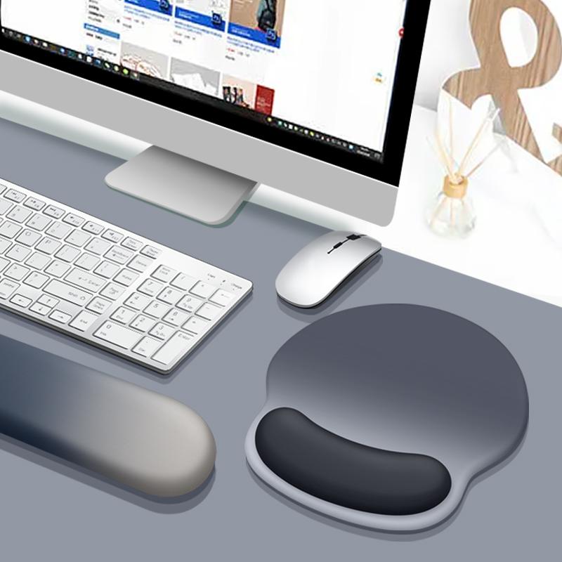 Mouse Pad with Wrist Support Pad with Wrist Support Ergonomics Computer Mouse Pad Keyboard with Anti-slip Silicone Base