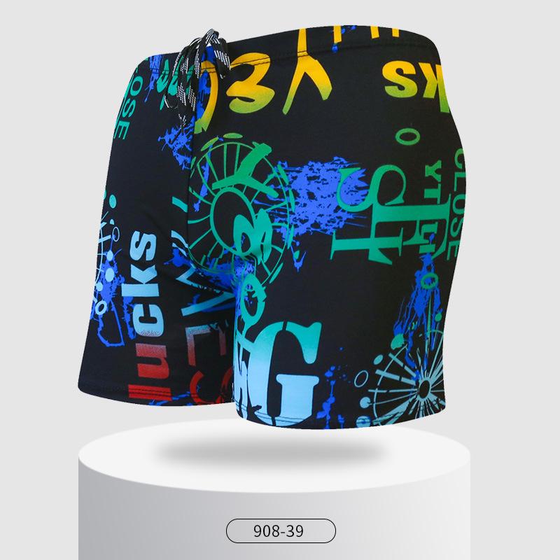 Men's Plus Size Quick-Dry Square Leg Swim Trunks - Fashionable, Comfortable, Anti-Embarrassment Beach and Hot Spring Swimwear