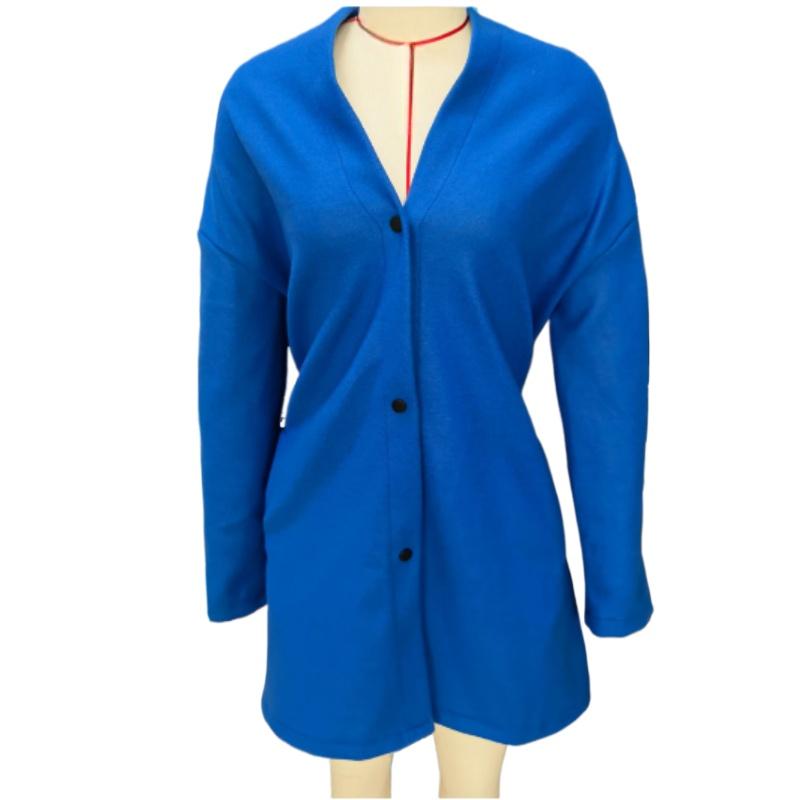 Frühlings- und Herbst-Damen-Cardigan einfarbig lässige einreihige Kapuzenjacke