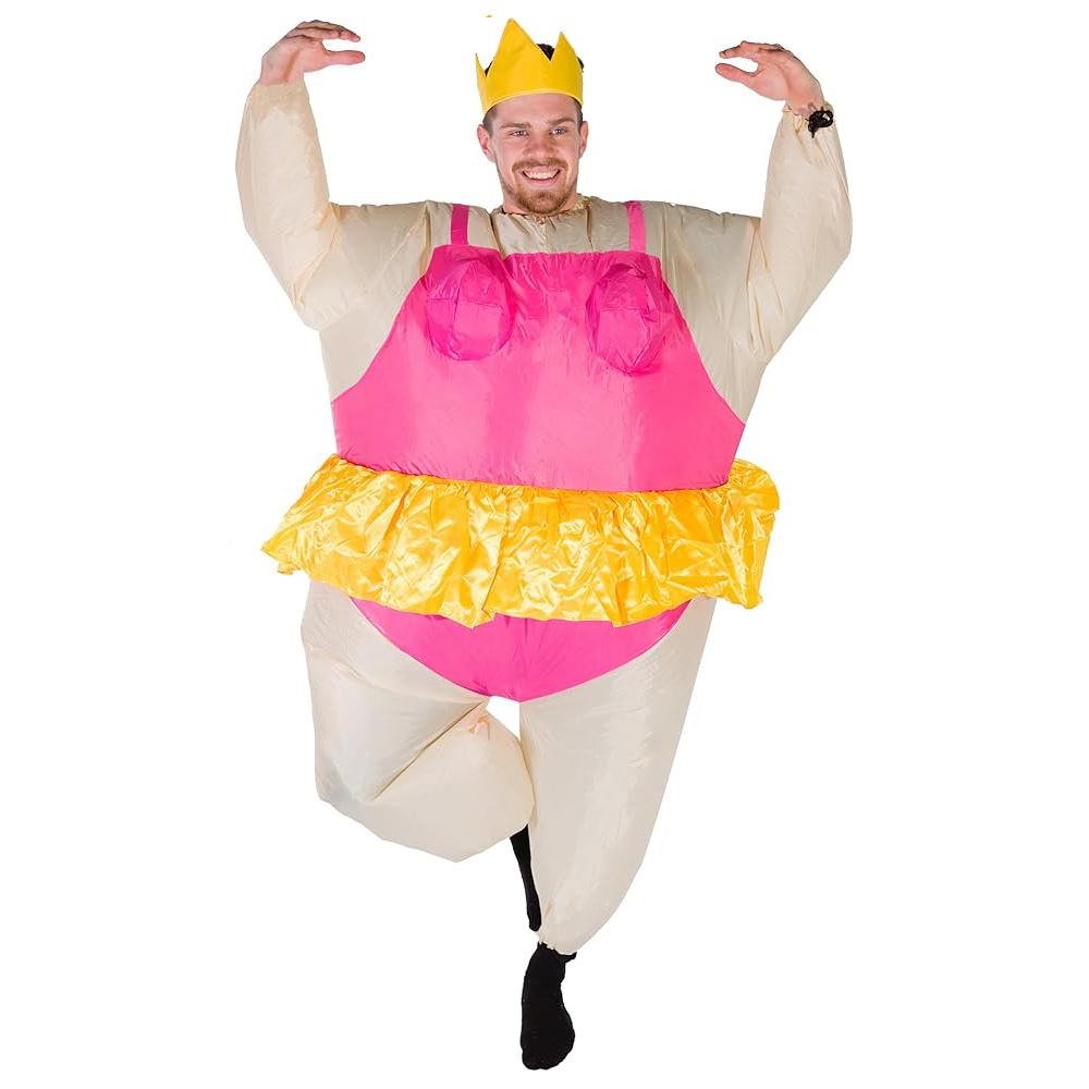 

Dancing man in ballet costume, inflatable costume 150-190cm16.28 рожевий червоний колір