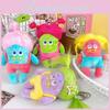 Soft Plush Cartoon Keychain Funny Transformable Doll Perfect For Backpacks And Bags