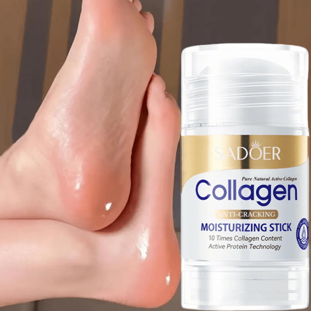 1pc Collagen Hand & Foot Moisturizing Stick, Cracked Skin Repair Cream, Foot Scrub, Portable Reappli