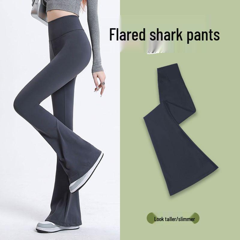 Calças de Yoga Elásticas Flare Emagrecedoras de Cintura Alta para Mulheres - Roupa Casual Primavera/Verão