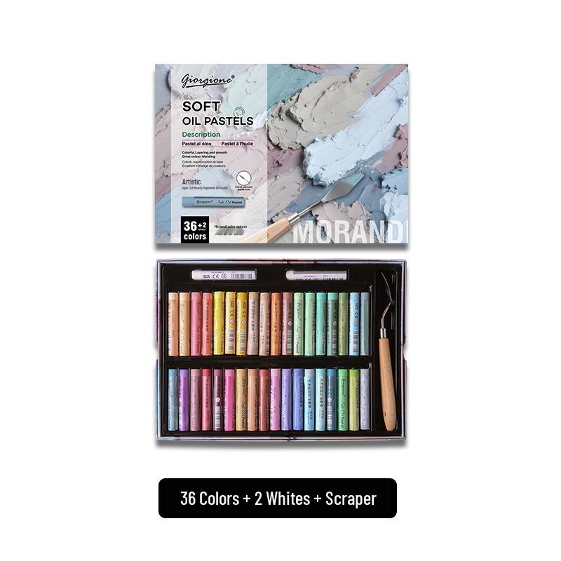Giorgione Super Soft Oil Pastels Set - 48 Heavy Colors & 24 Macaron Shades