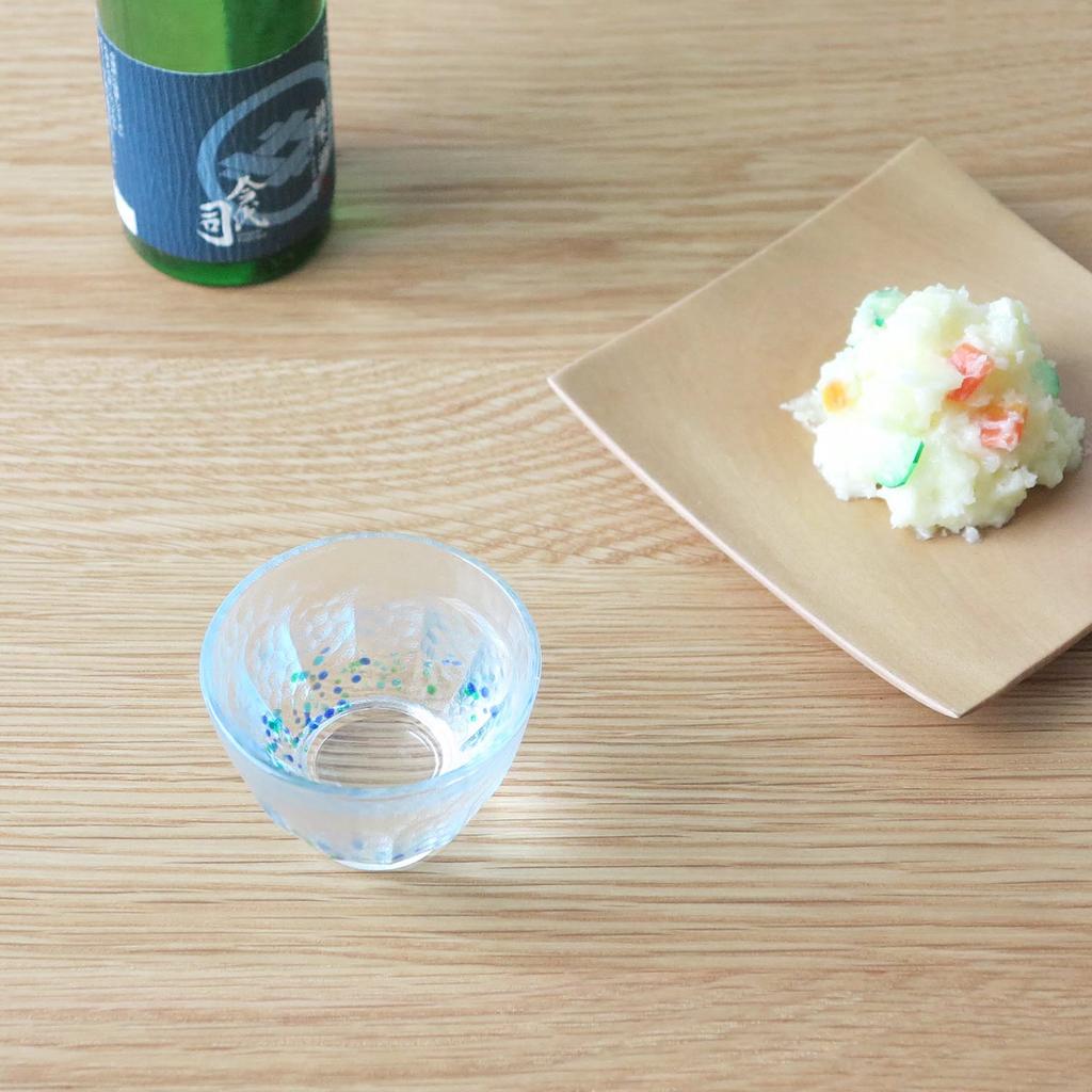 Aderia (ADERIA) Shonai Craft Sake Cups, 60ml, Hana Tsuduri Design, Set of 6, Crystal Glass, Made in Japan, F-70091