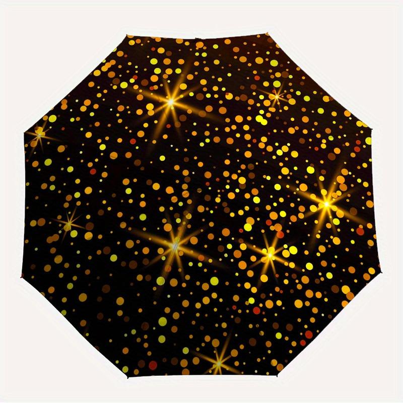 

1pc Golden Sparkles Themed High-quality Umbrella,Automatic Opening and Closing Umbrella,Multi-functional Umbrella G0811189
