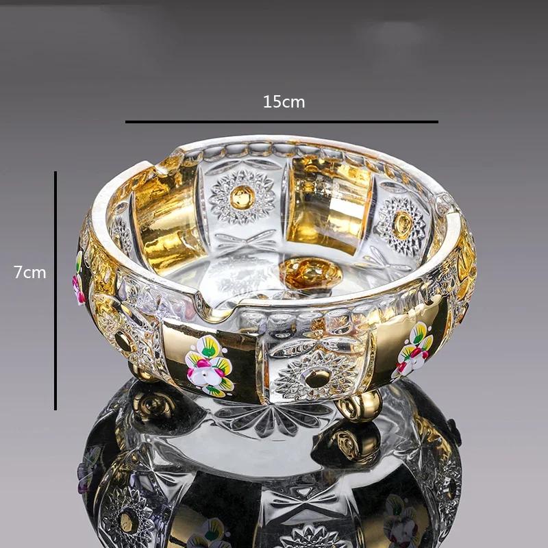 Fruit Plate Luxury Color Tall Crystal Glass Fruit Plate Creative Modern Home Living Room Coffee Table Decoration Ornaments