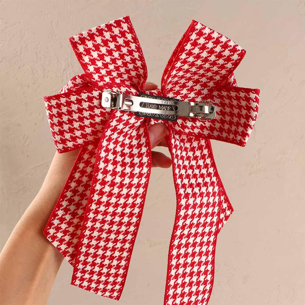 

Милые женские клетчатые модные заколки-банты для волос заколки-пружинки для волос чёрный