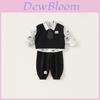 Baby Boy Spring Casual Cotton Long Sleeve Tshirt Pants Set For Toddler Ages 1 To 3 Years
