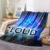 Cloud9 Logo Print Flannel Blanket, High Quality Comfortable for All Seasons, Home Decor, Warmth and Comfort, Perfect for Christmas Gifts