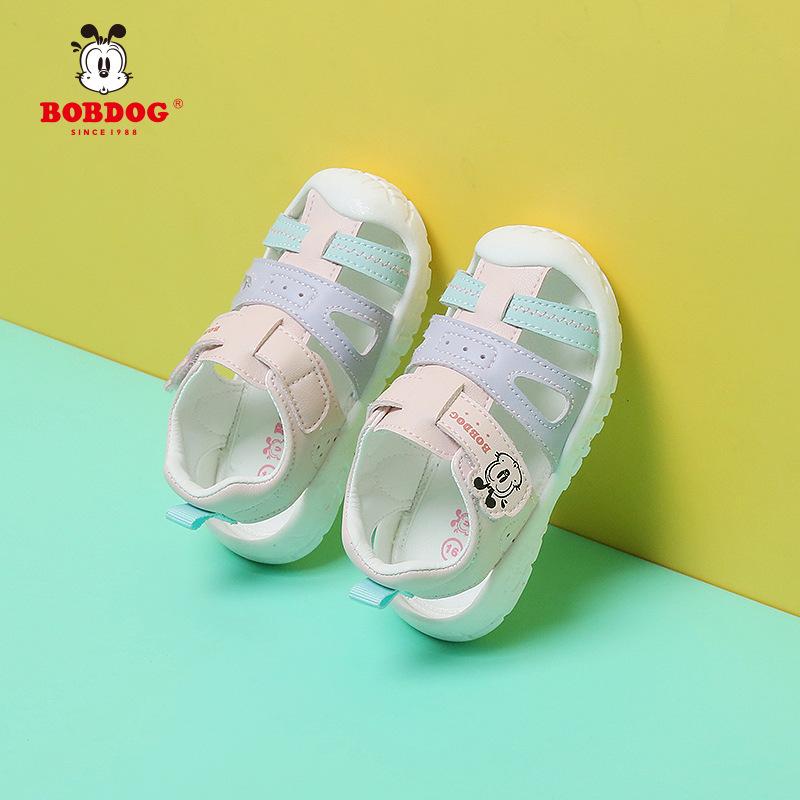 BOBDOG Babudou breathable and non-slip baby sandals, featuring a fashionable cartoon design and lightweight construction, perfect for toddlers