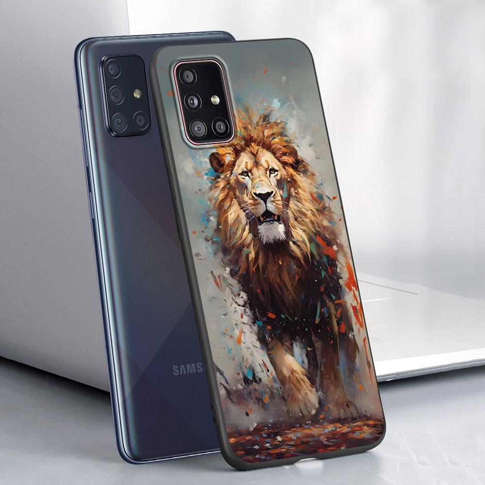 The Lion Case for Samsung Galaxy A51 A53 A54 A31 A52 A12 A13 A21s A22 A32 A11 A22 A33 A41 A52s A73 A14 A24 TPU Phone Cover