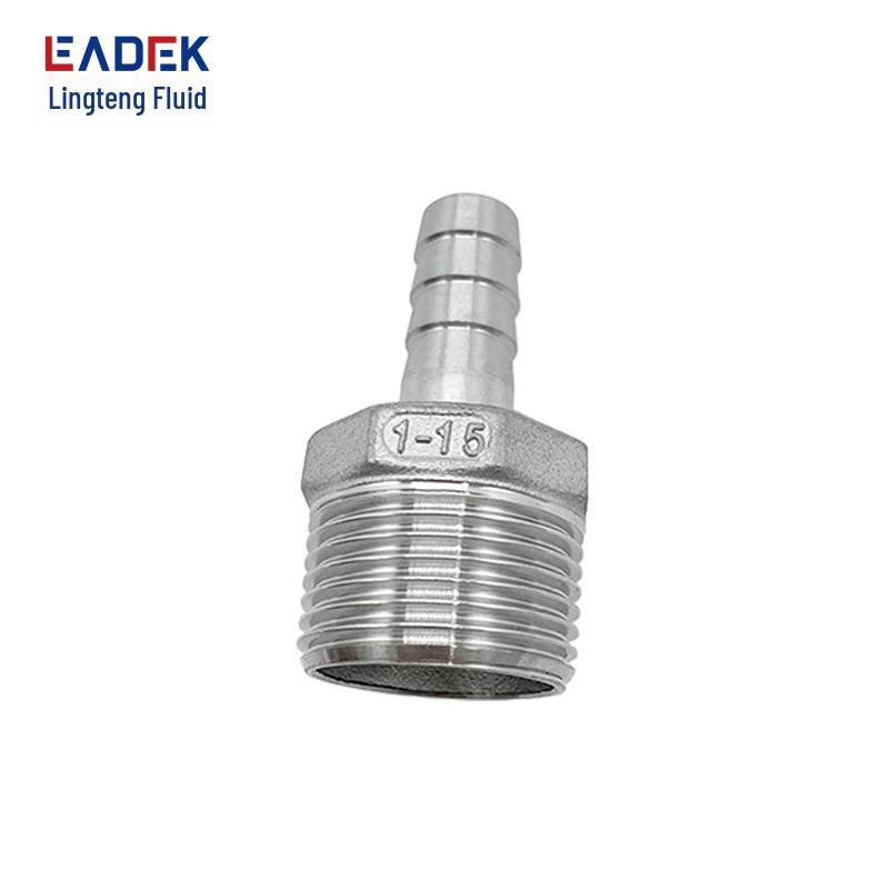 304 Stainless Steel Hex Barb Connector for Water, Air, and Rubber Hoses