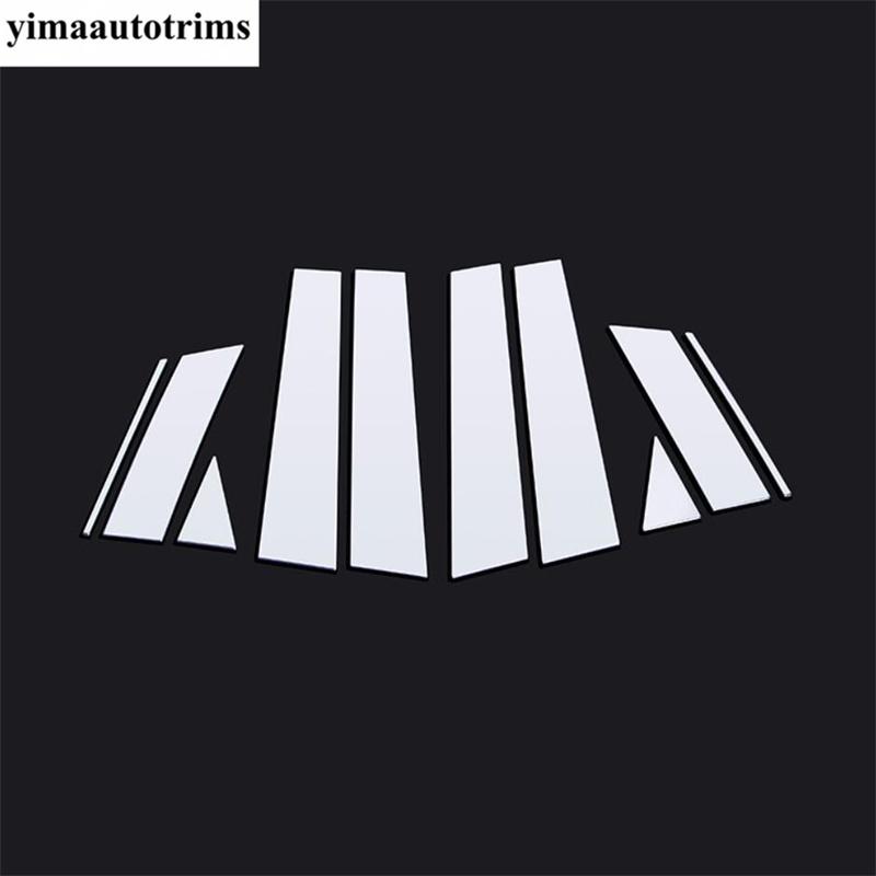 Stainless Steel Car Window Pillar B C Panel Decor Strip Sticker Cover Trim Exterior Accessories For Nissan Qashqai J11 2014-