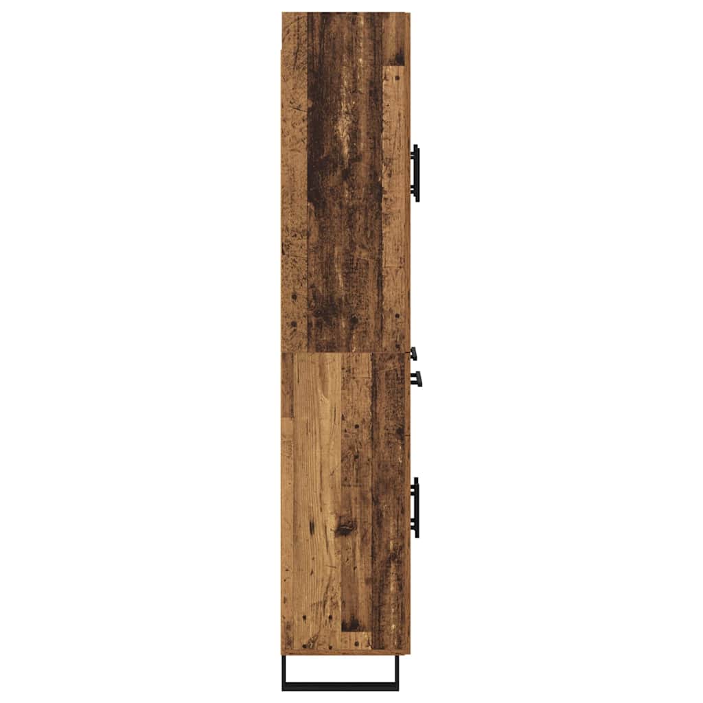 Highboard with Drawers 2 pcs Reclaimed Wood Look 69.5 x 34 x 180 cm