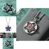 Stunning Geometric Lucky Star Spinner Pendant Necklace In Stylish Titanium Steel Design