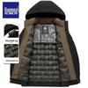 Luomeng Herren Winterjacke aus dicker Baumwolle - Kälteschutz mit Graphen für Männer mittleren und höheren Alters