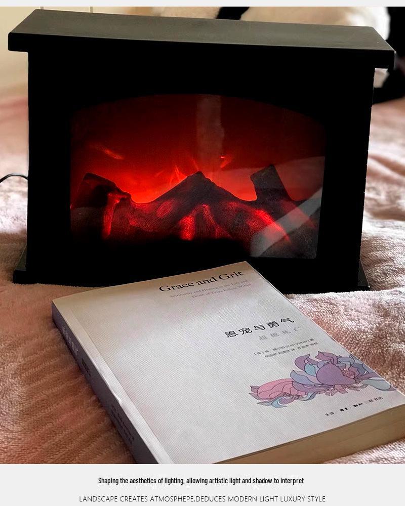 European Style Portable LED Flame Effect Night Light – A Retro Decorative Lamp for a Cozy Atmosphere