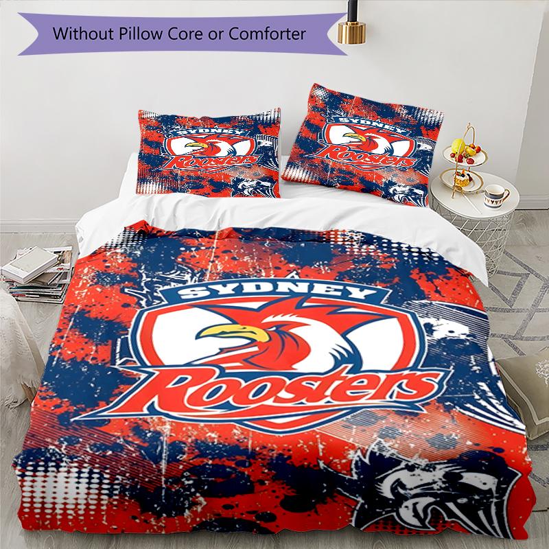 3pcs Football Team (23) Design Cover Set - HD Printed Bedding with 1 Cover and 2 Pillowcases - Perfect for Home and Dorm Decor