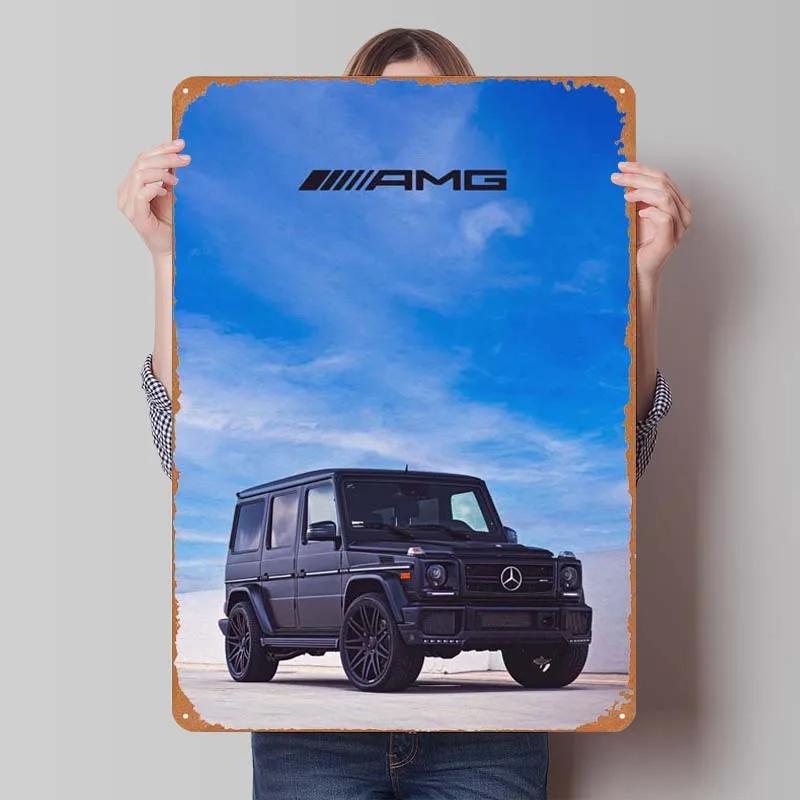 Sign Cars Poster Home Decoration Living Room Retro Metal Tin Sign Plaque for Garage Wall Art Decoration Interior