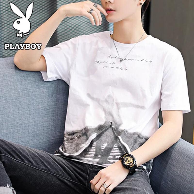 

PLAYBOY Men s Plus Size Casual Short Sleeve T-Shirt 4XL