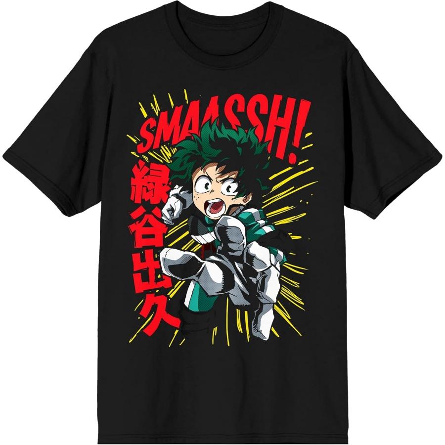 My Hero Academia Anime Cartoon Smash Character Mens Tee S