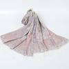 Ethnic Style Women Jacquard Scarf Cotton Print Long Wrap Shawl Casual Fringed Scarves