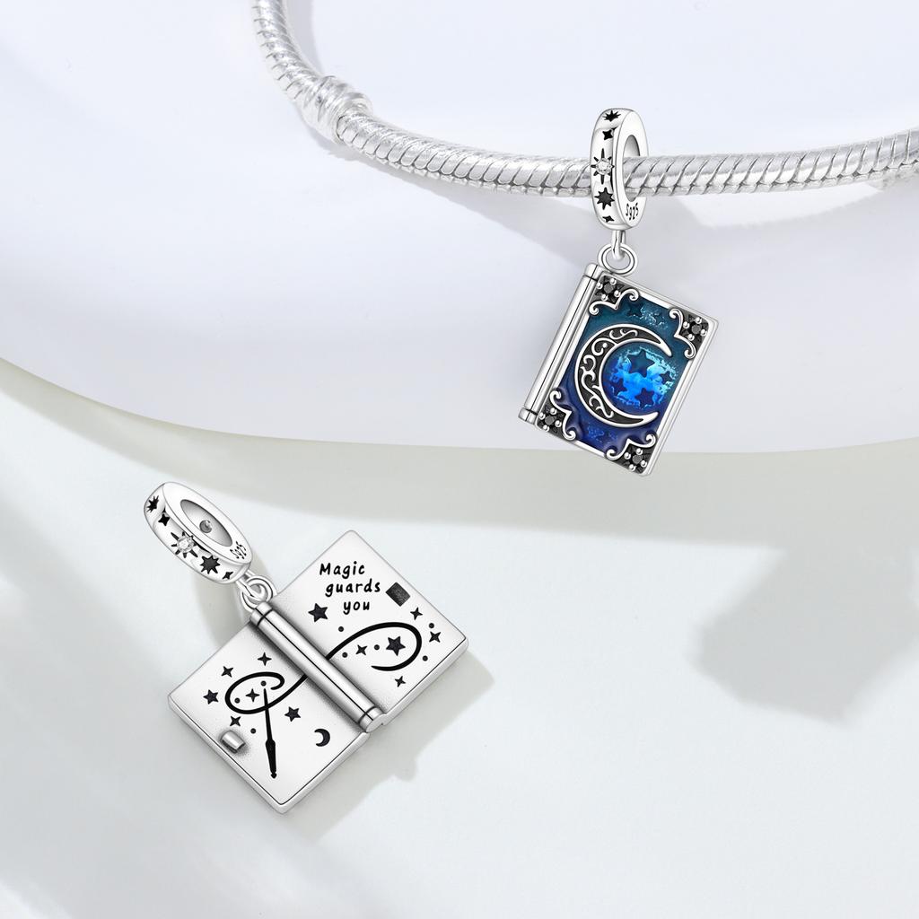 Kupfer Magisches Buch Wächter Perlen Original Anhänger Armband Charms Schmuck Party DIY Trendige Geschenke