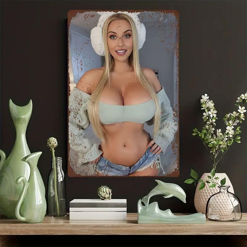 Female Silhouette Wall Art for Interior Garage & Coffee Shop Decor