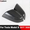 Rearview Mirror Cover Trim For Tesla Model S 2014-2017 2018   Carbon Fiber Car Side Wing Mirrors Cap Overlay Accessories