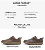 Plus Size Men's Leather Shoes: Comfortable, Soft Sole, Wide Round Toe Casual Shoes for Spring.