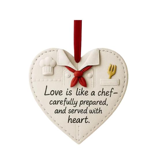 Heart Shaped Christmas Ornament 2D Acrylic Car Rear View Mirror Charm Love Is Like