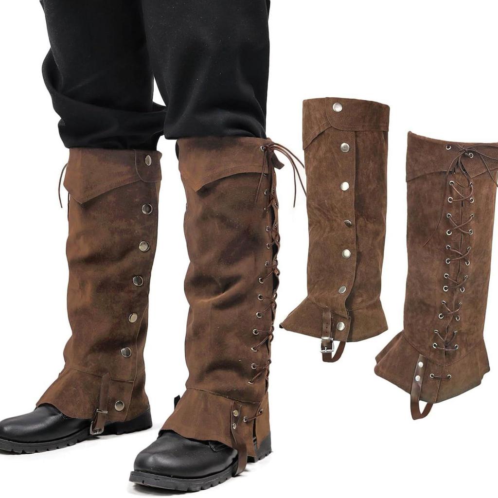 Cross Gabriel Sud Medieval Gaiter Boots - Renaissance Cosplay Shoe Covers
