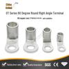90° Right Angle Silver-Plated Copper O-Type Crimp Terminal Lug