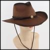 White Fang CZ193 Western Cowboy Stylish and Cool Men's (Khaki) Hat, Fedora,