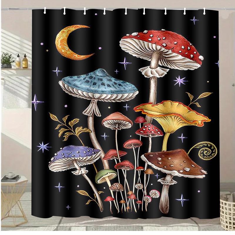 Colored Fruits Washable Dirt-Resistant Shower Curtain Shower Head Waterproof Polyester Bath Curtain For Home Decor Accessories