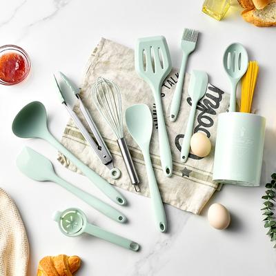 Nuovi utensili da cucina in silicone pentole antiaderenti strumento di cottura cucchiaio spatola mestolo frullini per uova pala zuppa utensili da cucina set