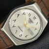 VINTAGE SEIKO 5 AUTOMATIC 6309A JAPAN MENS WHITE COLOR DIAL WATCH A705536-1