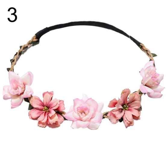 Fashion Artificial Flower Headband Garland Wreath Wedding Party Bridal Headpiece