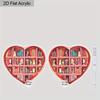 2D Flache Bibliothek Bücherregal Ohrringe Buchliebhaber Herzförmige Hängeohrringe Acryl Bücherregal Hängeohrringe für Frauen Mädchen Lehrer Abschluss Schmuck
